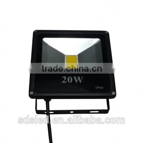 LED 20W IP66 Integrated Cool White Black AC85-265V outdoor led flood light