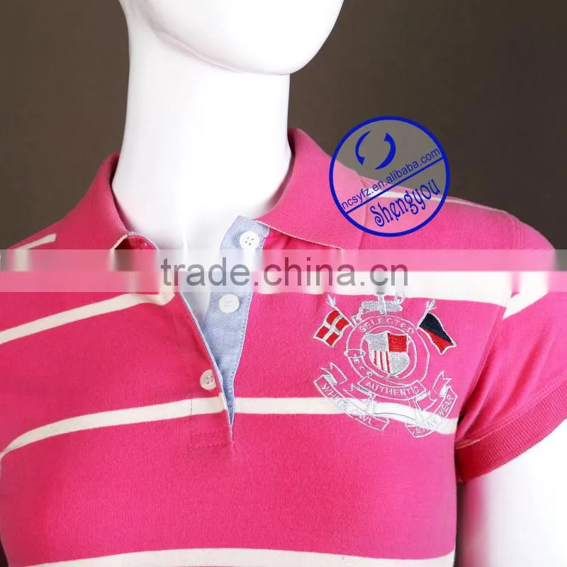 China factory custom polo t shirt design for ladies
