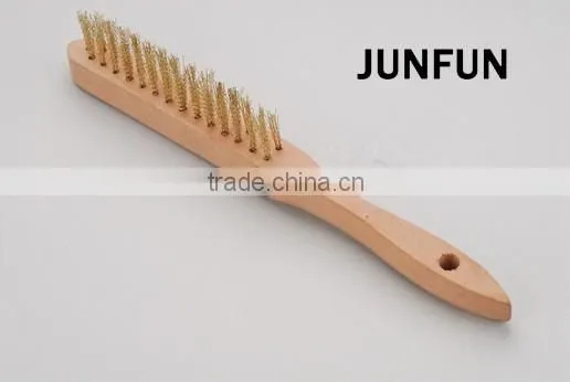 schima wooden handle brush brass wire superba brush