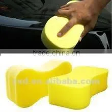 Yellow cheap wholesale cutting dishwashing paste car cleaning sponge