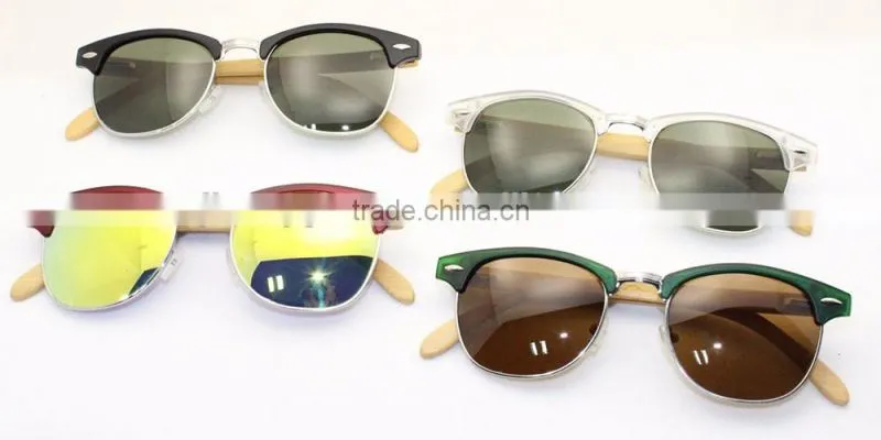 JMP628 UV400 Club Bamboo Sunglasses