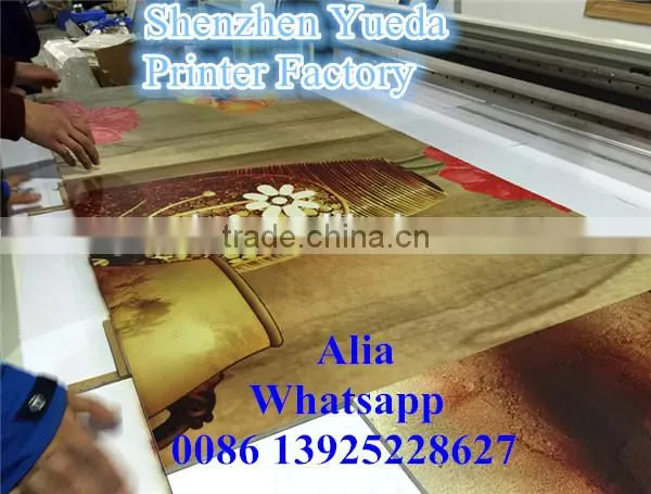 digital led uv pvc roll flatbed printer 3.2m size pvc hybrid led uv printer with KM1024i