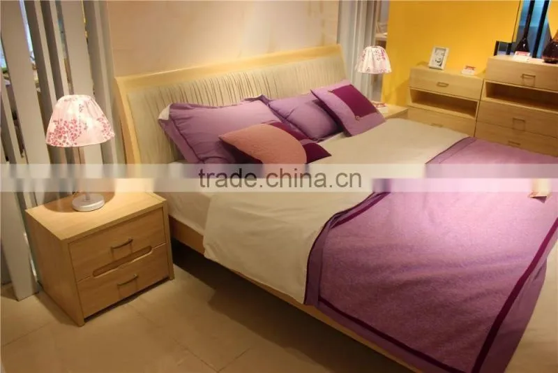 2016 modern wooden leather headboard melamine mdf panle bedroom furniture in bedroom sets