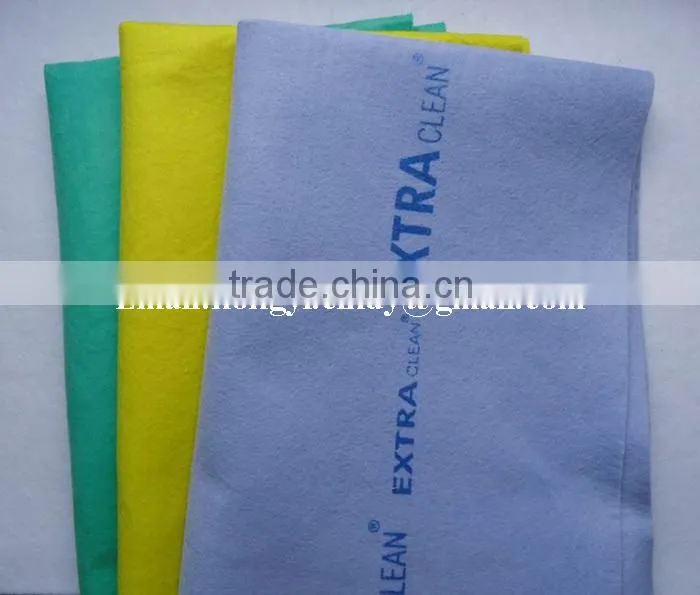 50x70cm Logo printed Germany nonwoven floor mop cloth ( viscose/polyester)