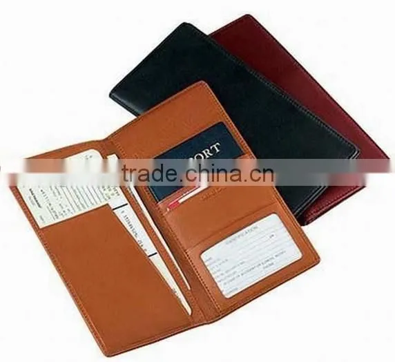 Wholesale leather passport holder with card slot