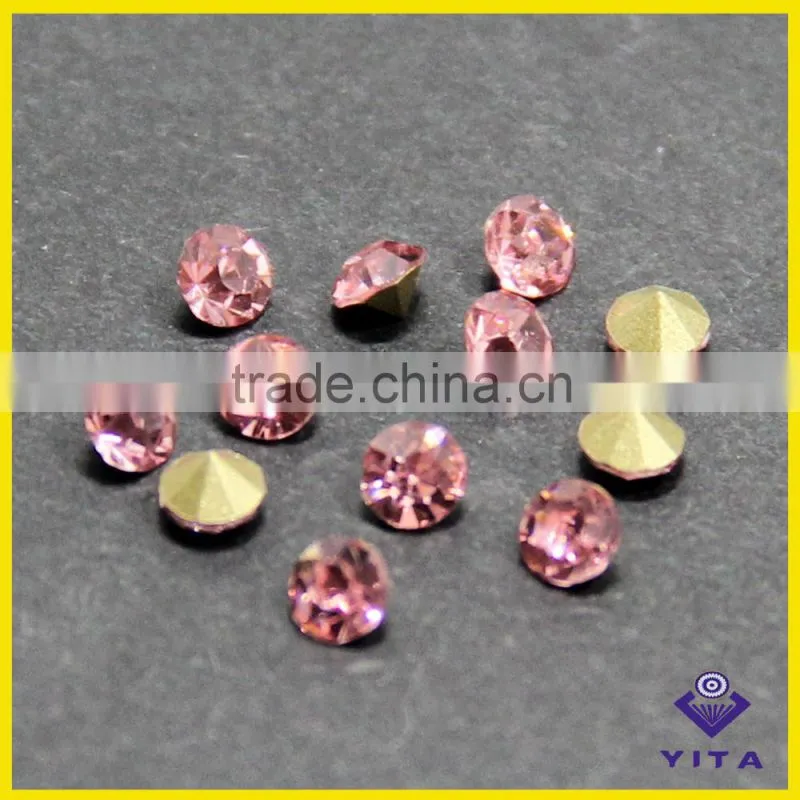 SS6.5-SS17 HYA point back glass round crystal rhinestone for wedding dress bulk buy from china