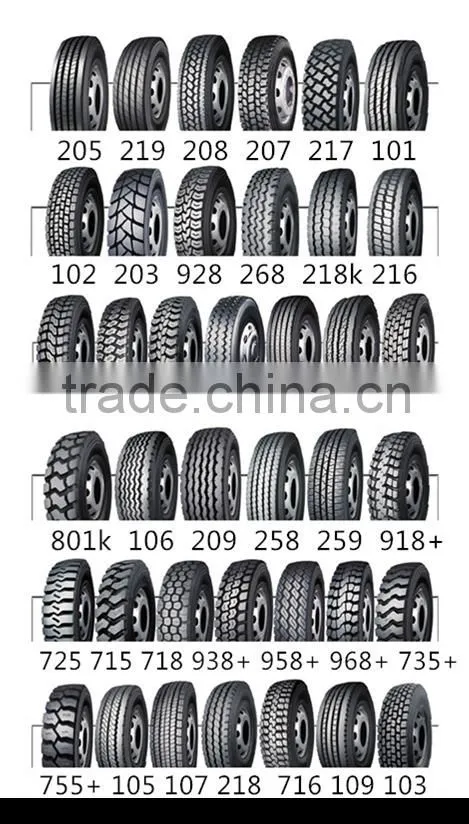famous pattern and high quality tbr 11R22.5 tubeless radial truck tyres