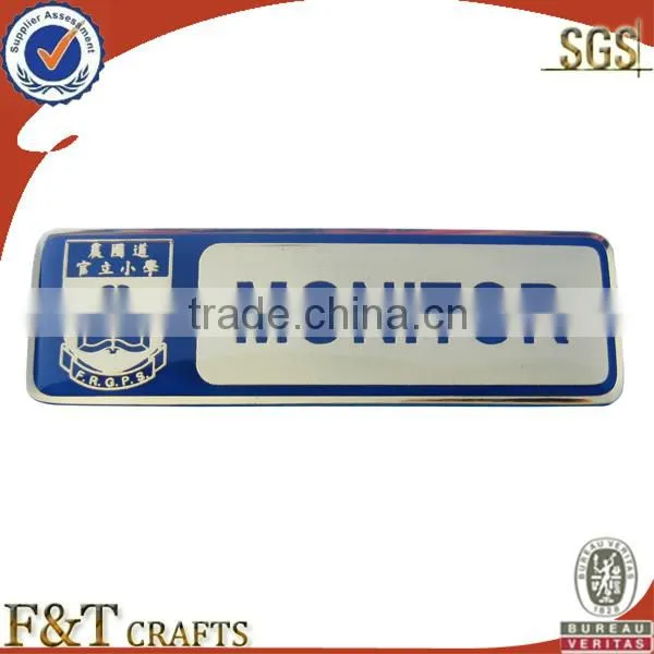 custom plated engraved printable metal nameplate