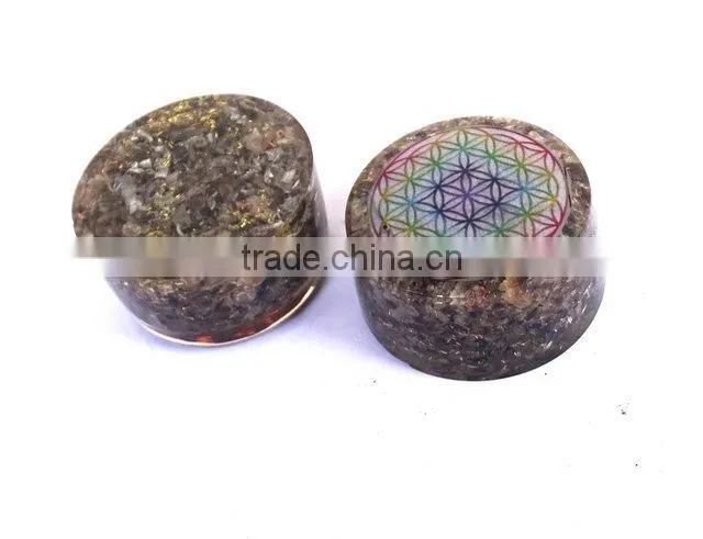 Blue Aventurine Chakra Flower Of Life Orgonite Energy Tower Buster