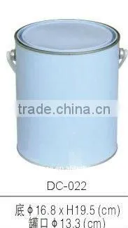 Gallon round paint tin can with handle