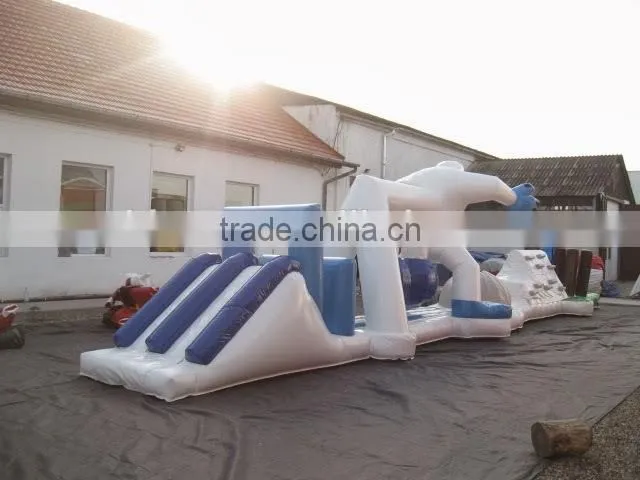 Adult aqua water obstacle inflatable water obstacle course for sale
