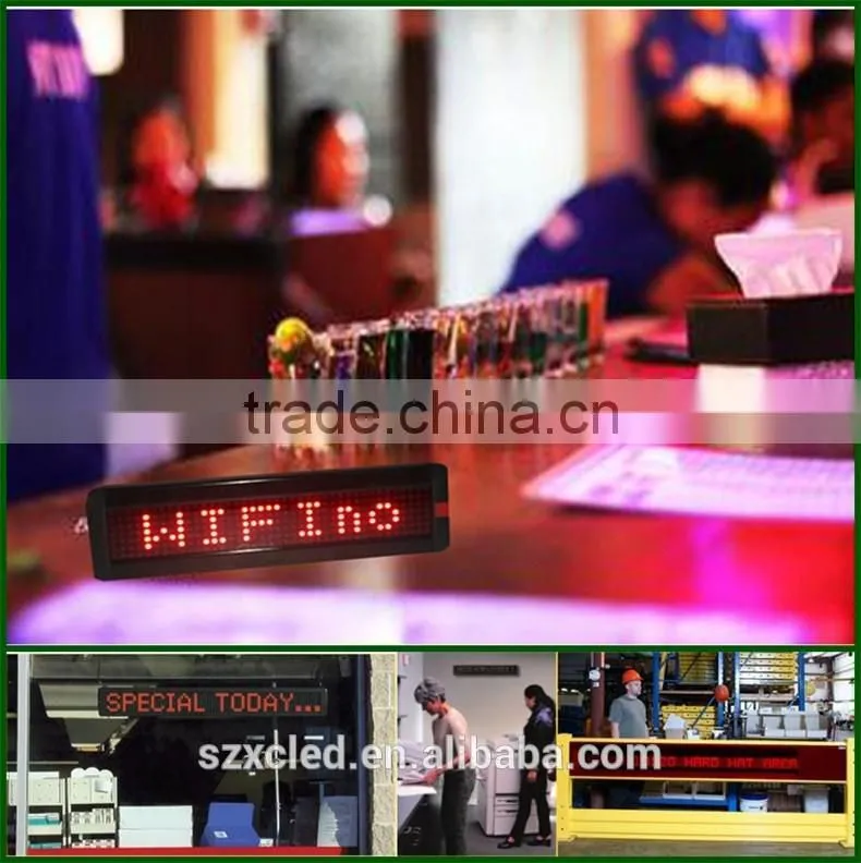 P7.62-7x40(5.3x31cm lighting area) wireless advertising led display programming running small led displays