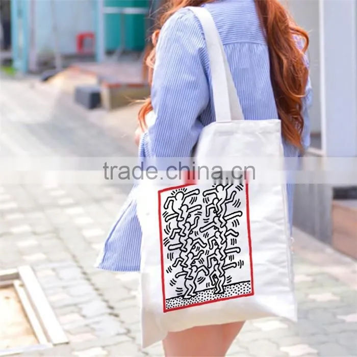 Personalized canvas shopping tote bag