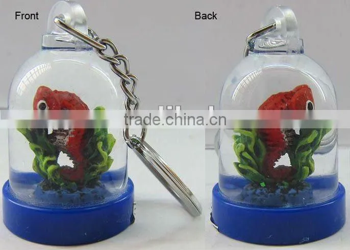 Goldfish Acrylic Keychain snow globe