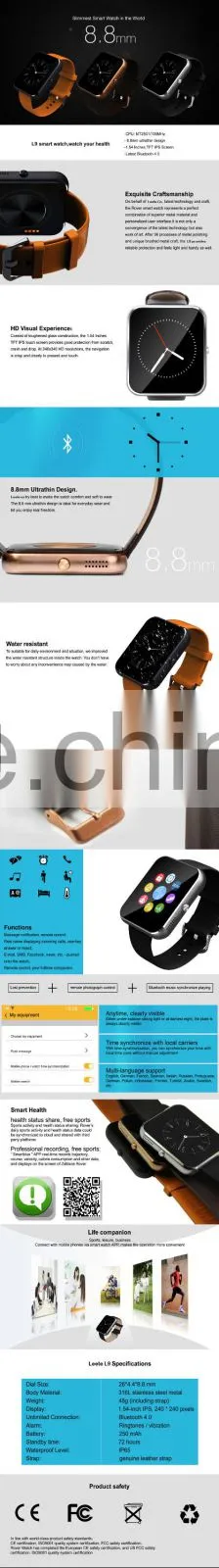 Fashion Men Stainless Luxury Smart Watch for Huawei Android Smart Phones