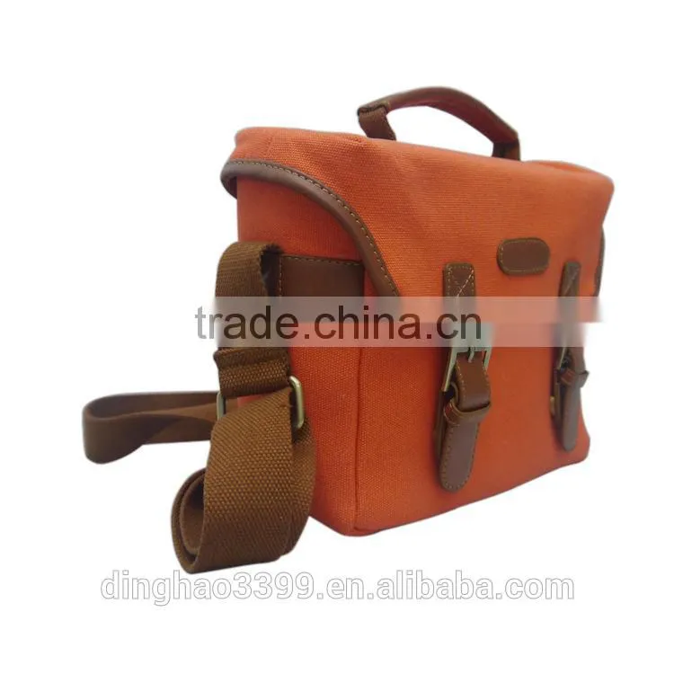 Waterproof Vintage Durable Canvas casual DSLR Digital Camera Bag carry Case Shoulder Messenger Bag