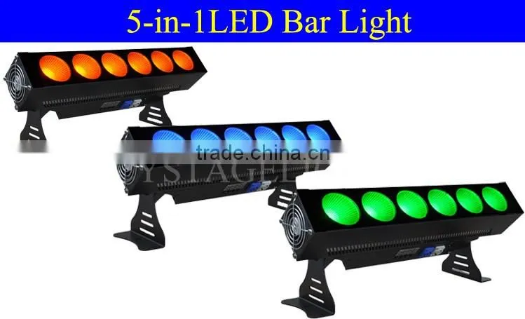 6x25W RGBWA 5 IN 1LED Bar Light Wall Wash Light