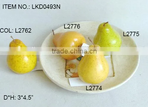 Real color artificial foam pear fruits in assorted size and shapes for display decoration