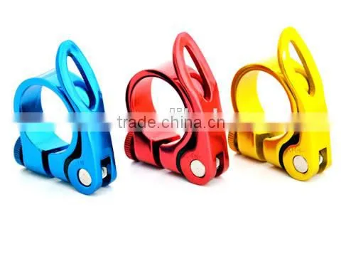 31.8mm CNC Colorful Aluminum Alloy quick release Bicycle Seat Post Clamp