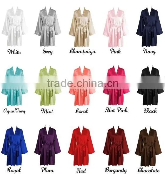 Ivory sexy silk like satin bathrobe/nightgown