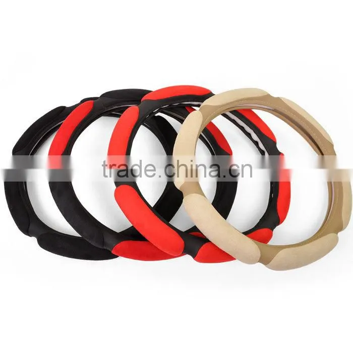 High class leather car steering wheel covers