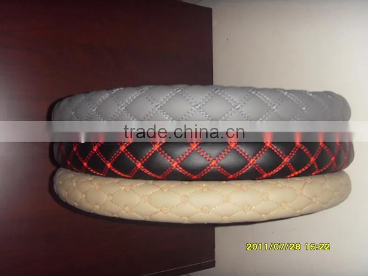 High class leather car steering wheel covers