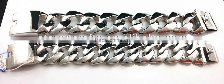 B477s 316l stainless steel big biker chains bracelets