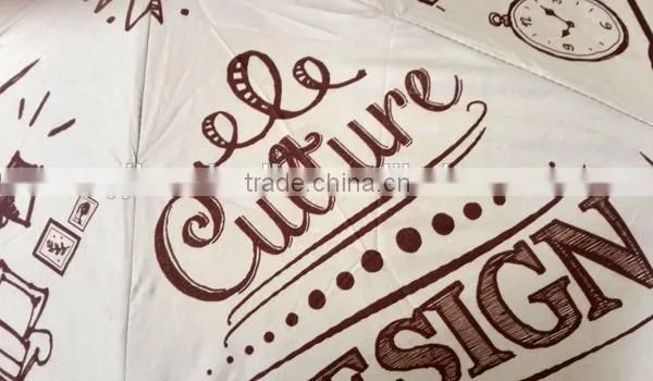 19" Pencil Folding Umbrellas Printed for Wemen