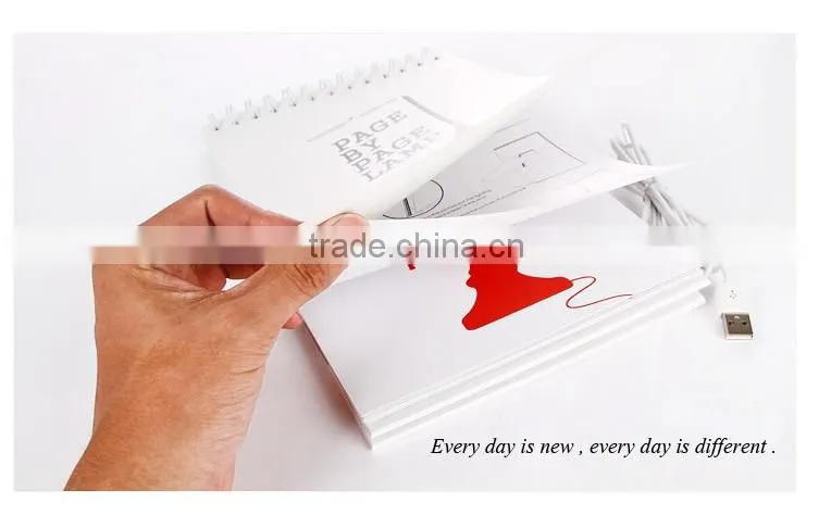 Custom USB Page By Page Lamp Desk Table Lamp LED Night Light