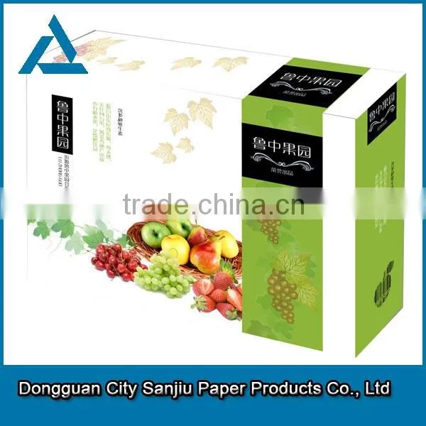 Custom design colorful corrugated paper box for fruit packing