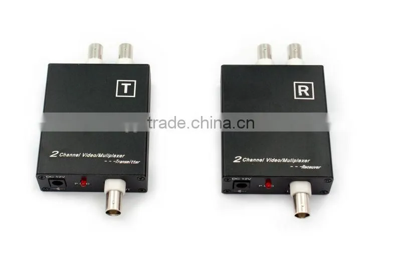 Security device 2 channel Analog cameras video multiplexer YJS-8201V