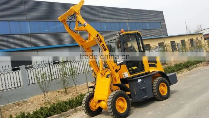 Manufactuer SZM 908 mini loader 4WD with CE mini wheel loader
