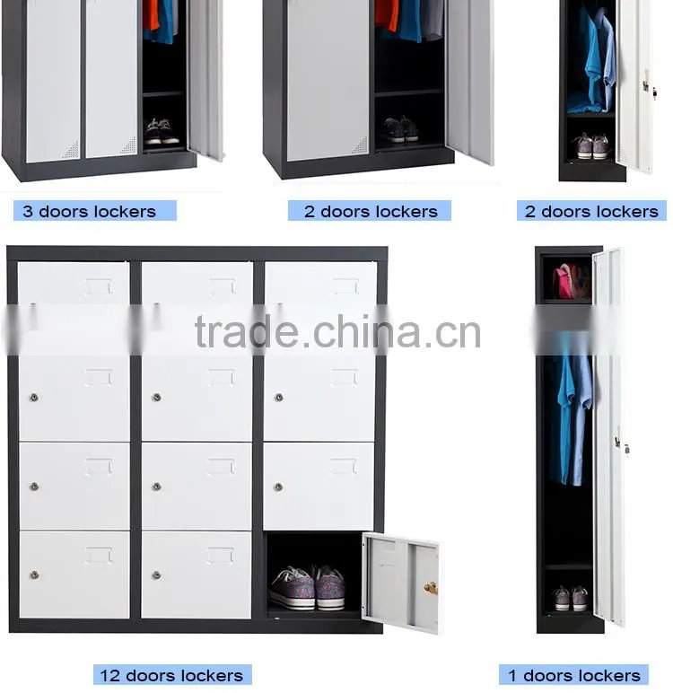 Office Furniture Price List Steel Metal Wardrobe Sliding Door Roller