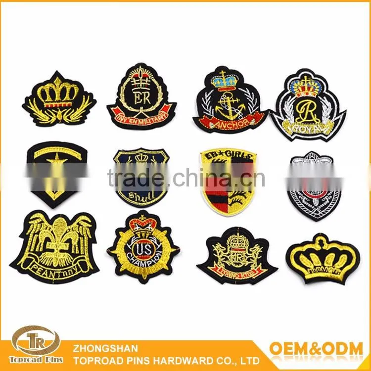 Wholesale cheap fashion design custom embroidery jacket patch dresses patch clothing patches