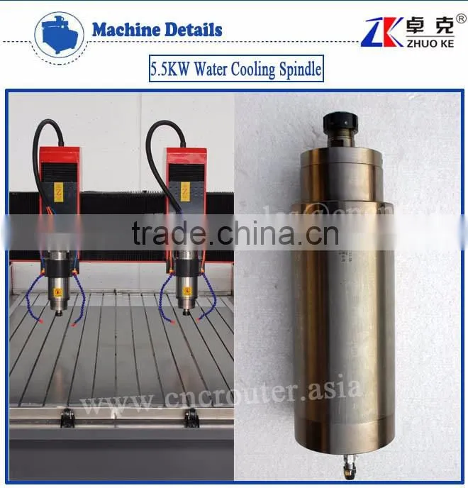 Special Design Double Heads CNC Router Machine For Stone Wood Metal ZK-1325 1300*2500MM With PCI NcStudio Control System