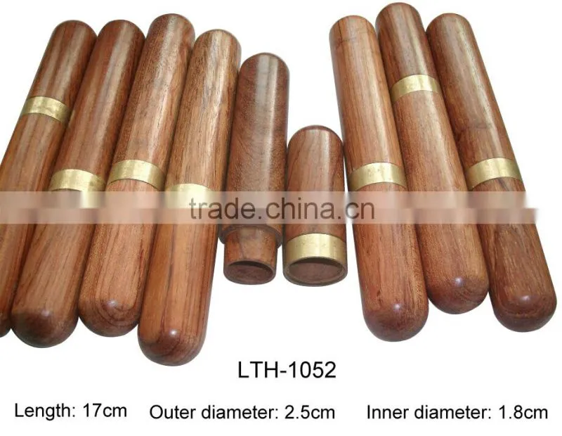 wooden tube with holder