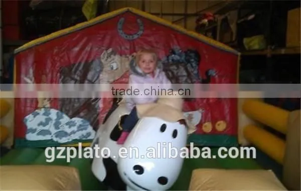 Customized inflatable rodeo cow inflatable mechanical rodeo game for rental