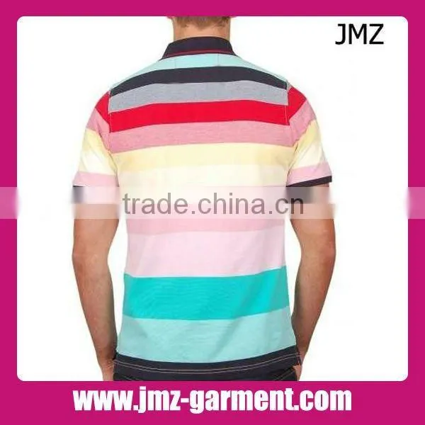 Mens color combination polo shirt
