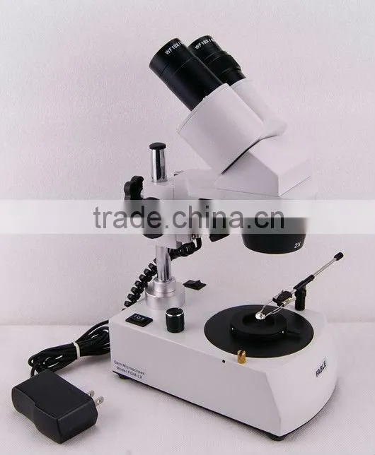 Gem & Jewellery Microscope with installation holes on both side and 3D adjustable gem hooks