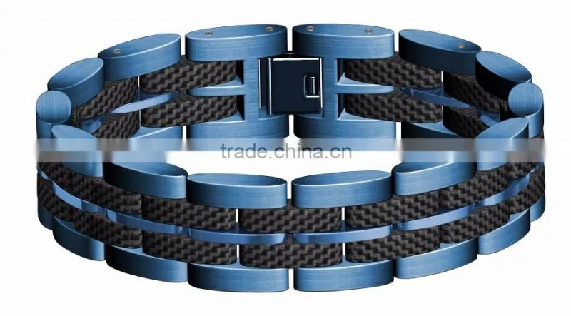 10 mm Wide blue 316L Stainless Steel Bracelet for men Most Popular Products bracelet