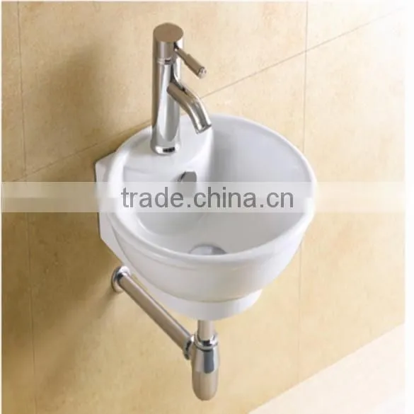Colored Wall Mountd Ceramic Round Basin