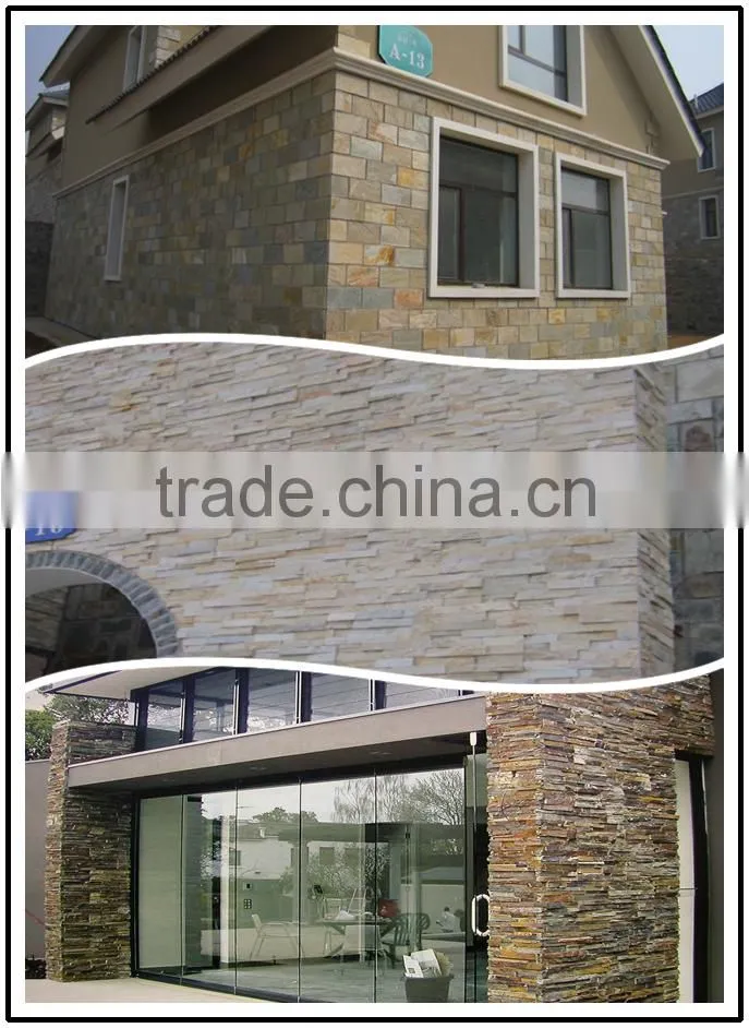 Indoor Or Outdoor Natural Slate Mosaic Floor Tiles,Paving Stone Culture Stone,High Quality Culture Stone