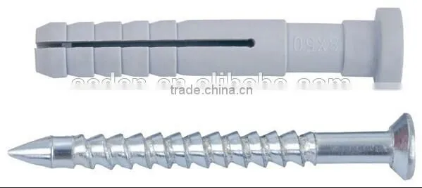 Nylon plastic expansion wall plug,"Multi plug" with flange