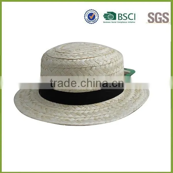 white wholesale mens straw hat decorate straw folding straw hat