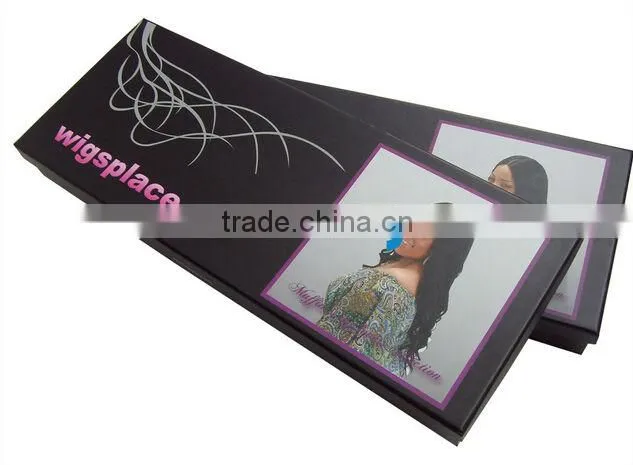 hot sale custom cardboard hair extension packaging box wholesale