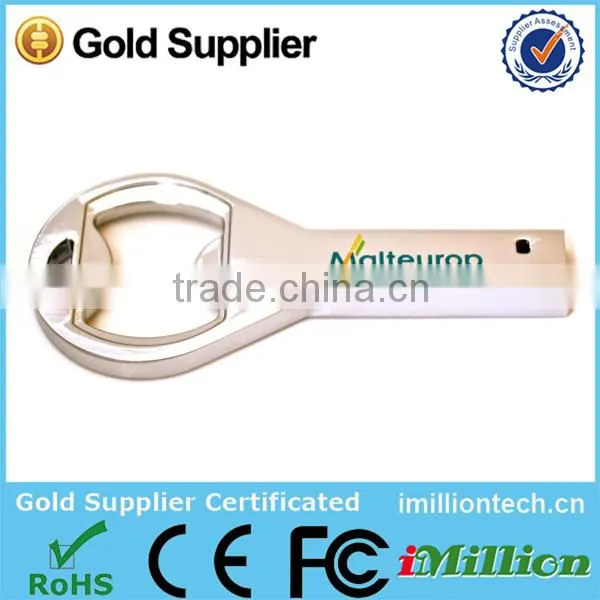 Hot Sale Metal bottle opener usb flash drive with laser engraved logo