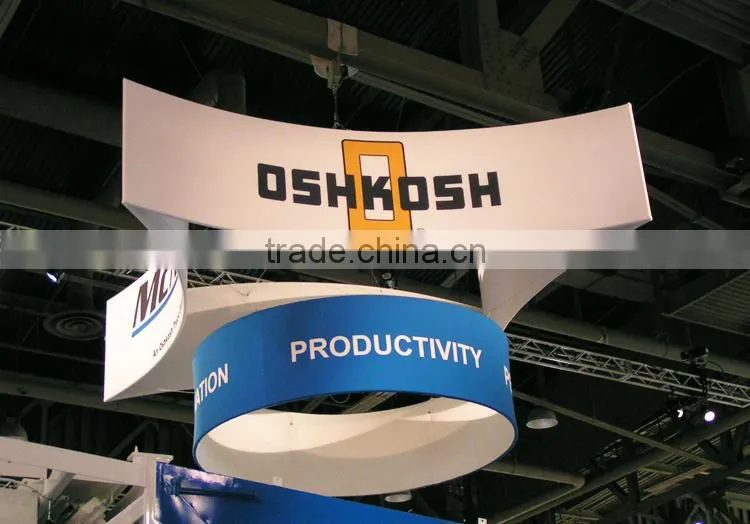 Circular Trade Show Welcome Hanging Banner, Ceiling Hanging Banner