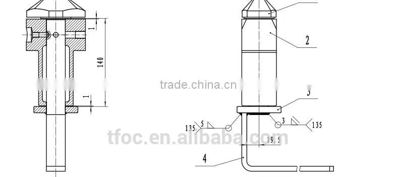 5 kg container truck twist lock red