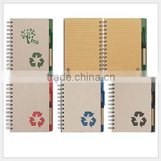 Recycled Kraft Paper Notebook with kraft Pen