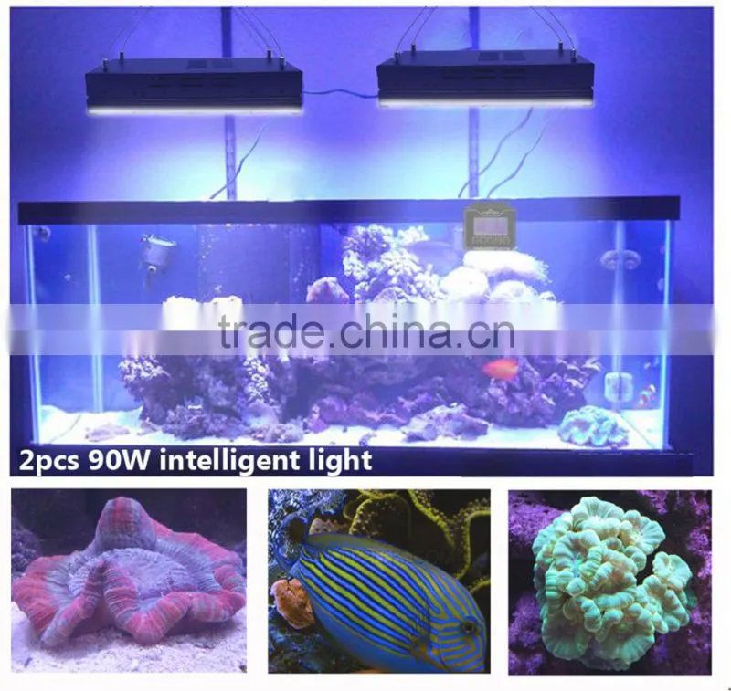 DSunY new programmable light auto dimmable marine led aquarium light with quiet fan